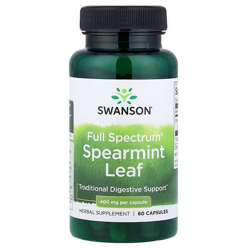 Swanson Vitamins, Full Spectrum® Spearmint Leaf, 400 mg, 60 Capsules