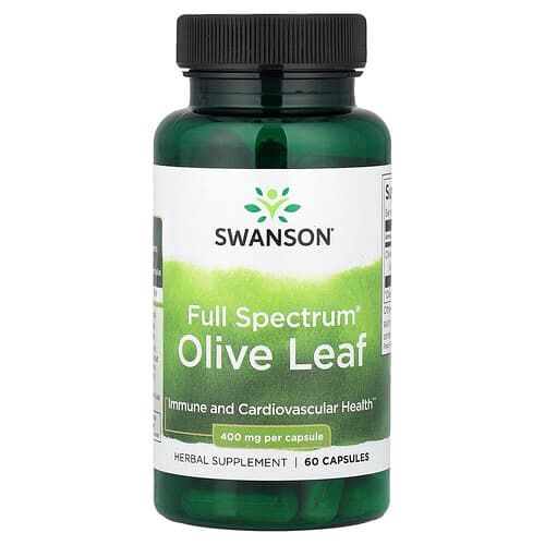 Swanson Vitamins, Full Spectrum® Olive Leaf, 400 mg, 60 Capsules