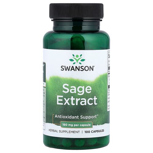 Swanson Vitamins, Sage Extract, 160 mg, 100 Capsules