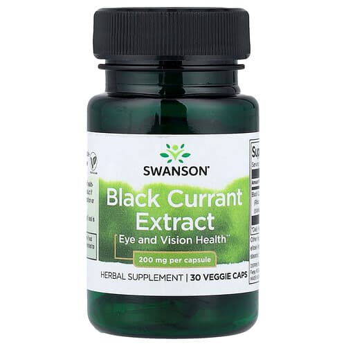 Swanson Vitamins, Black Currant Extract, 200 mg, 30 Veggie Caps