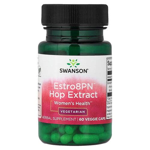 Swanson Vitamins, Estro8PN™ Hop Extract, Women's Health, 60 Veggie Caps (10 mg per Capsule)