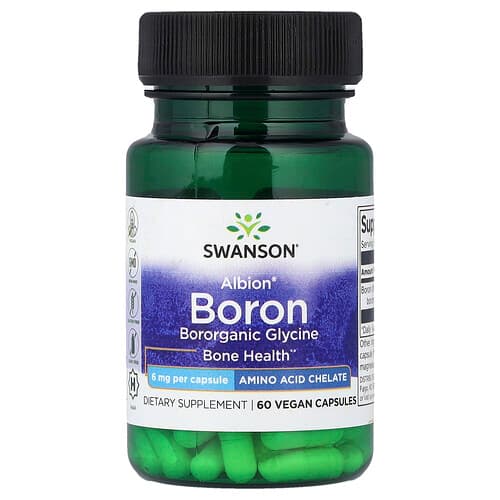 Swanson Vitamins, Albion® Boron, 6 mg, 60 Vegan Capsules
