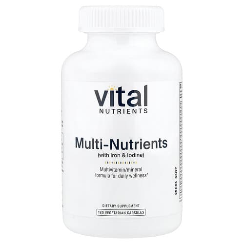 Vital Nutrients, Multi-Nutrients (with Iron & Iodine), 180 Vegetarian Capsules