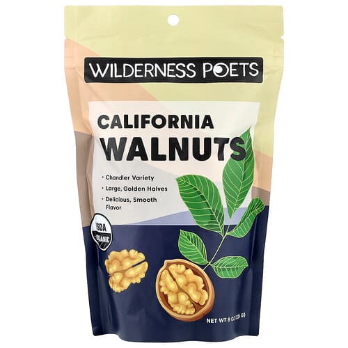 Wilderness Poets, Organic California Walnuts, 8 oz (226 g)