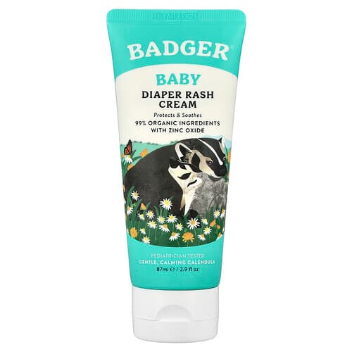 Badger, Baby Diaper Rash Cream, Calendula, 2.9 fl oz (87 ml)
