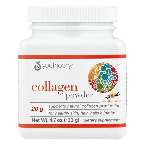 Youtheory, Collagen Powder, Vanilla , 4.7 oz (133 g)